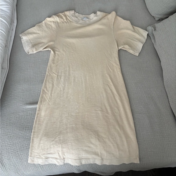Cotton Citizen X Revolve Tokyo Short Sleeve Mini Dress in Vintage Oatmeal - Picture 2 of 2